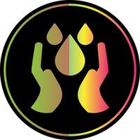 Water Saving Glyph Due Color Icon Design vector