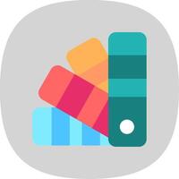 Color Sample Flat Curve Icon Design vector