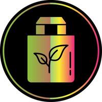 Eco Bag Glyph Due Color Icon Design vector