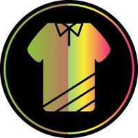 T Shirt Glyph Due Color Icon Design vector