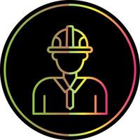 Engineer Line Gradient Due Color Icon Design vector