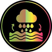 Water Cycle Glyph Due Color Icon Design vector