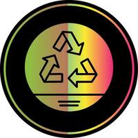 Recycle Glyph Due Color Icon Design vector
