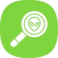 Aliens Glyph Curve Icon Design vector