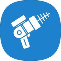 Laser Gun Glyph Curve Icon Design vector