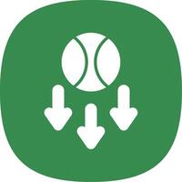 Gravity Glyph Curve Icon Design vector
