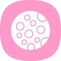 Moon Glyph Curve Icon Design vector