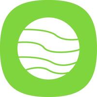 Planet Glyph Curve Icon Design vector