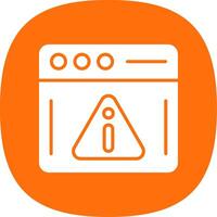 Warning Glyph Curve Icon Design vector