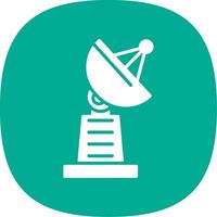 Satellite Dish Glyph Curve Icon Design vector