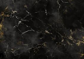 Opulent Elegance, Luxurious Gold and Black Marble Texture. photo