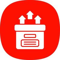 Storage Box Glyph Curve Icon Design vector