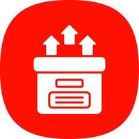 Storage Box Glyph Curve Icon Design vector