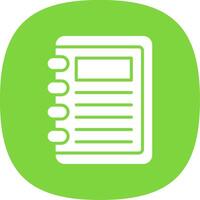 Take Note Glyph Curve Icon Design vector