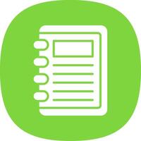 Take Note Glyph Curve Icon Design vector