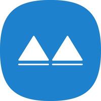 Triangles Glyph Curve Icon Design vector