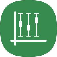 Box Plot Glyph Curve Icon Design vector