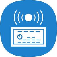 Sound System Glyph Curve Icon Design vector