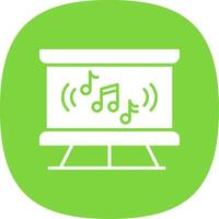 Music Class Glyph Curve Icon Design vector