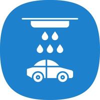 Car Wash Glyph Curve Icon Design vector