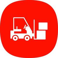 Lift Truck Glyph Curve Icon Design vector