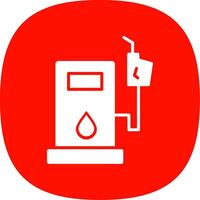 Petrol Station Glyph Curve Icon Design vector