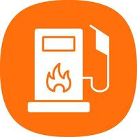 Fuel Station Glyph Curve Icon Design vector