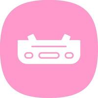 Bumper Glyph Curve Icon Design vector