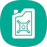 Petrol Can Glyph Curve Icon Design vector
