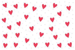 flat style lovely heart pattern backdrop for greeting card design vector