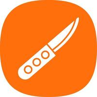 Knife Glyph Curve Icon Design vector