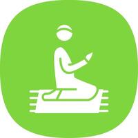 Prayer Glyph Curve Icon Design vector