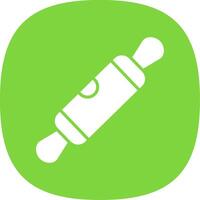 Rolling Pin Glyph Curve Icon Design vector