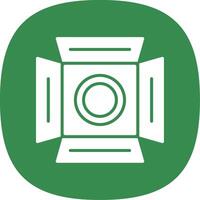 Spotlight Glyph Curve Icon Design vector