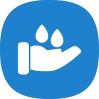 Save Water Glyph Curve Icon Design vector