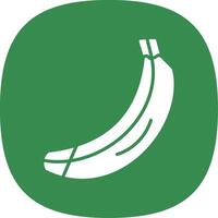 plátano glifo curva icono diseño vector