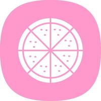 Pizza Glyph Curve Icon Design vector