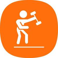 Exercise Glyph Curve Icon Design vector