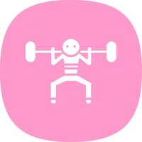 Workout Glyph Curve Icon Design vector