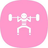 Workout Glyph Curve Icon Design vector