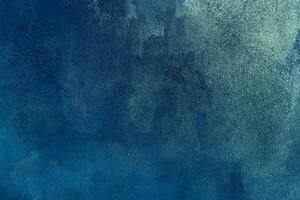 Blue Paint Wall Texture, Abstract Background. photo