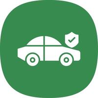 Car Insurance Glyph Curve Icon Design vector
