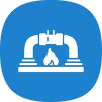 Gas PipeLine Circle Multi Circle Glyph Curve Icon Design vector
