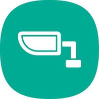 Side Mirror Glyph Curve Icon Design vector