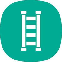 Step Ladder Glyph Curve Icon Design vector