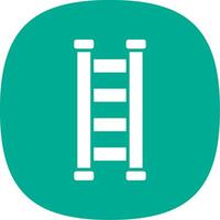 Step Ladder Glyph Curve Icon Design vector