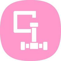 Clamp Glyph Curve Icon Design vector