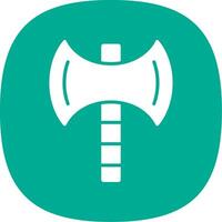Axe Glyph Curve Icon Design vector