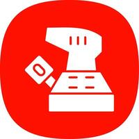Sander Glyph Curve Icon Design vector