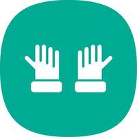 Gloves Glyph Curve Icon Design vector